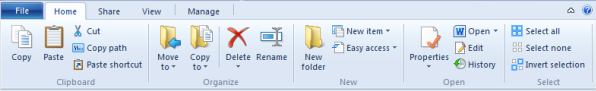gestionnaire fichier, explorer avec ruban