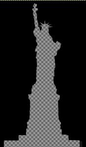 Statue de la liberté transparente