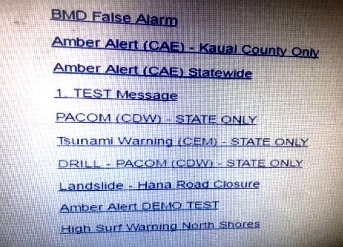Hawai fausse alerte