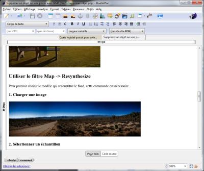 BlueGriffon, éditeur HTML