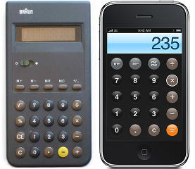 Calculatrice Braun vs iPhone