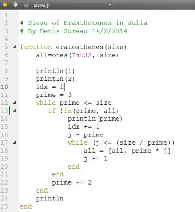 Démo Langage de programmation Julia