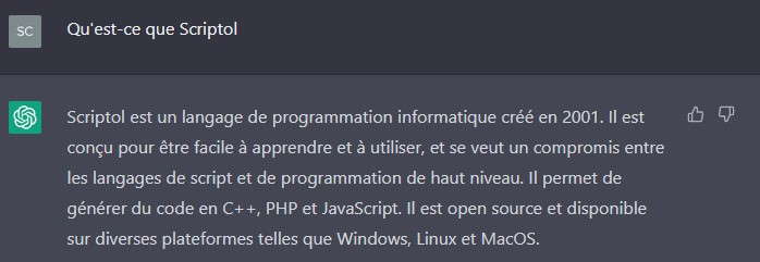 Scriptol pour ChatGPT